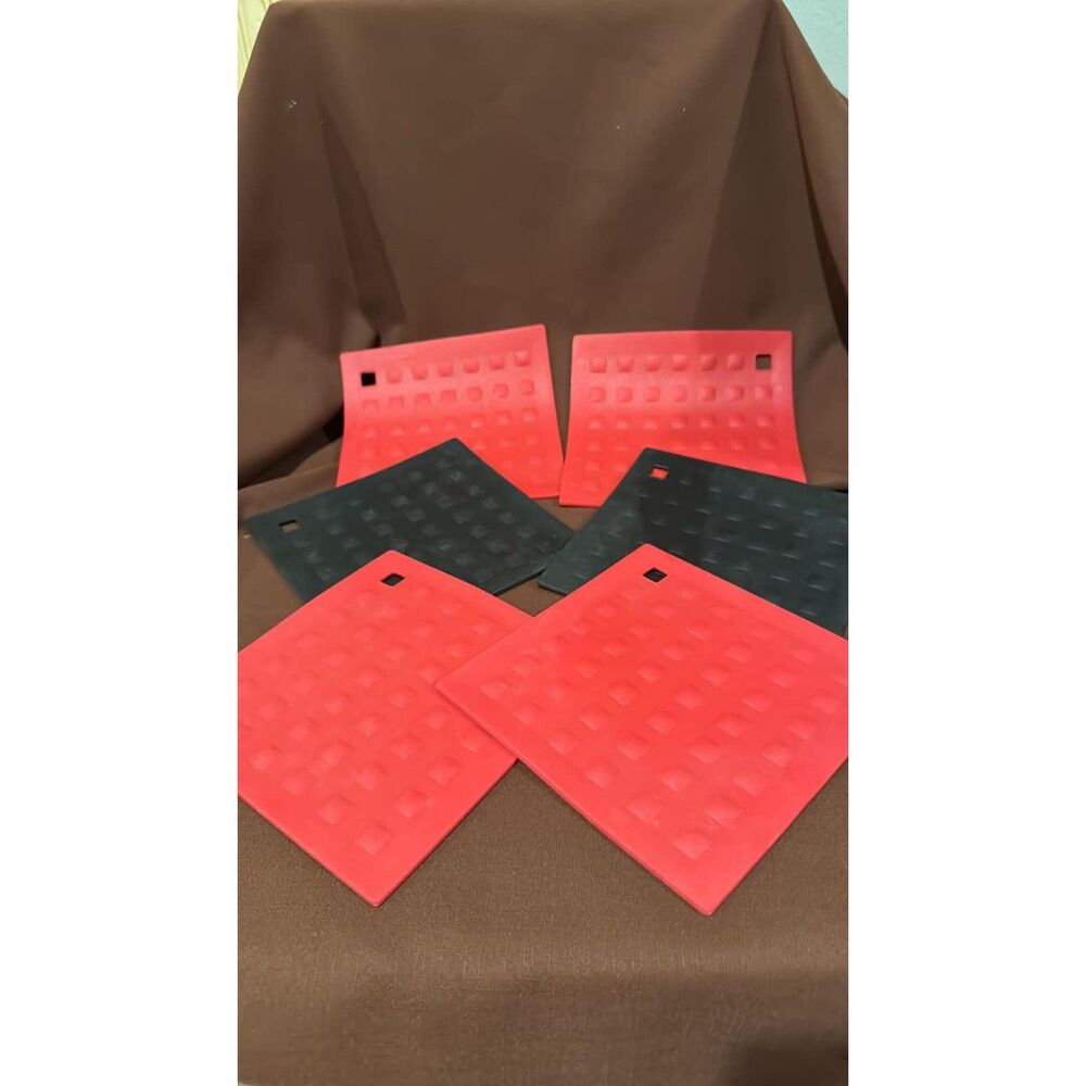 6 Platinum Silicone Trivet Or Hot pads Idea For protecting any Surface